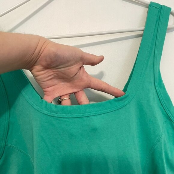 YITTY FABLETICS Body Butter Tank Dress Solid Aqua Seafoam Green Fitted Mini XXL - Picture 10 of 16